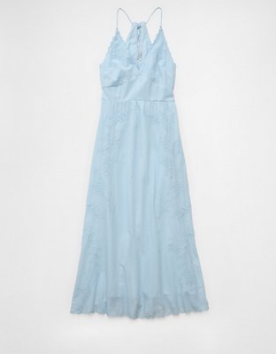 AE V-Neck Embroidered Midi Dress