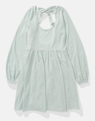 AE Sunchaser Vestido Corto Manga Larga Tejido con Cuello Bajo