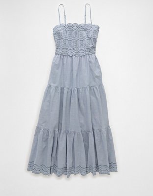 AE Scalloped Tiered Midi Dress