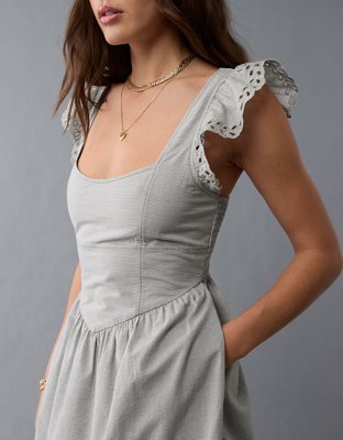Robe mi-longue de style corset à taille en V AE