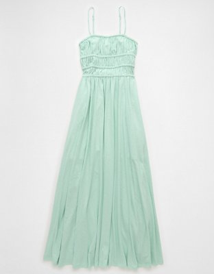 AE Sunchaser Knit Smocked Bodice Midi Dress