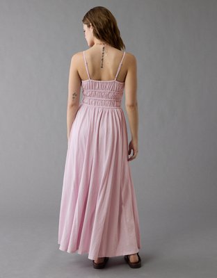AE Sunchaser Knit Smocked Bodice Midi Dress