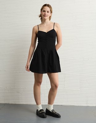 AE Catie Corset Button-Up Midi Dress