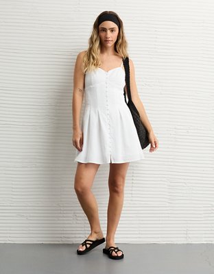 AE Sweetheart Button-Up Mini Dress