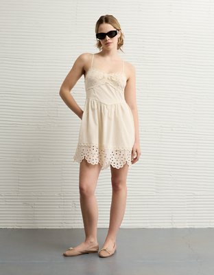 AE Catie Corset Eyelet Mini Dress