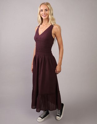 AE Smocked Maxi Slip Dress