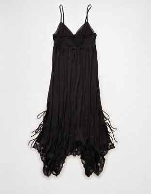 AE Handkerchief Hem Tie Side Midi Slip Dress