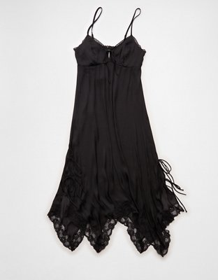 AE Handkerchief Hem Tie Side Midi Slip Dress