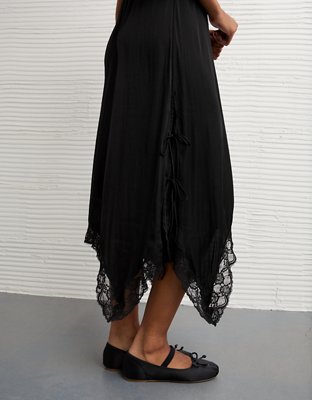 AE Handkerchief Hem Tie Side Midi Slip Dress