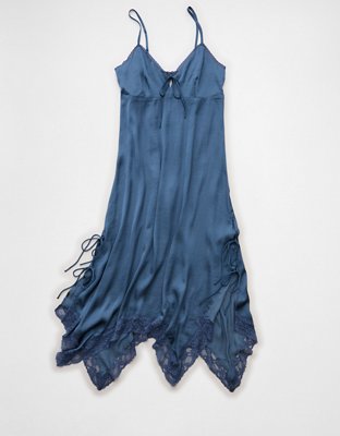 AE Handkerchief Hem Tie Side Midi Slip Dress