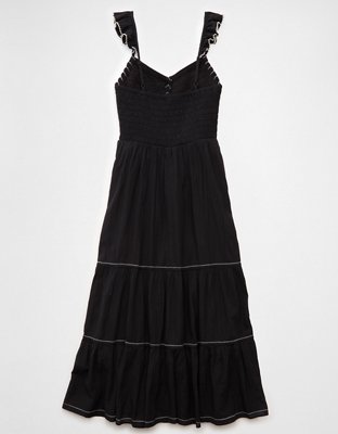 AE Bella Vestido Midi con Mangas con Ondas