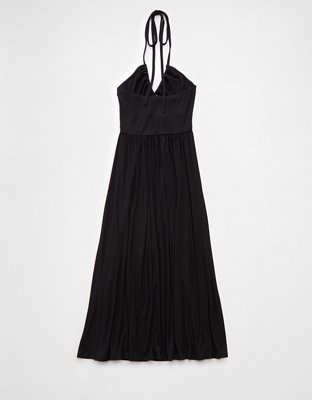 AE Soft & Sexy Keyhole Halter Midi Dress