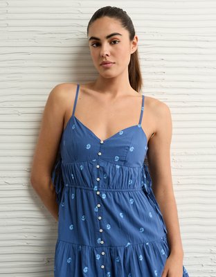 AE Vestido Midi Escote V con Lazo Lateral