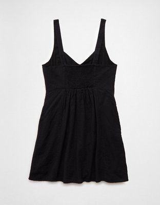 AE Linen-Blend Cut-Out Mini Dress