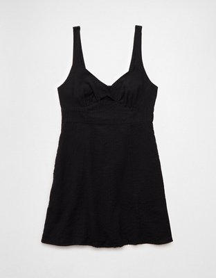 AE Linen-Blend Cut-Out Mini Dress