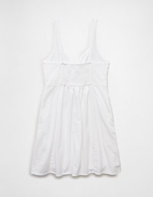 AE Linen-Blend Cut-Out Mini Dress