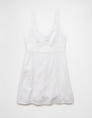 AE Linen-Blend Cut-Out Mini Dress