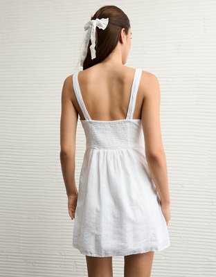 AE Linen-Blend Cut-Out Mini Dress