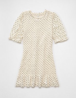 AE Puff Sleeve Smocked Mini Dress