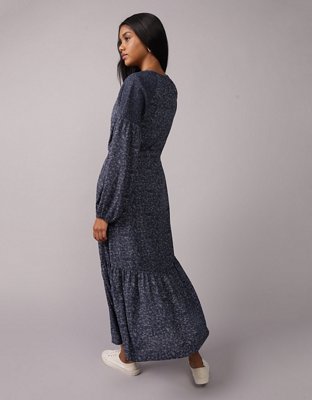 AE Long-Sleeve Maxi Shirt Dress.