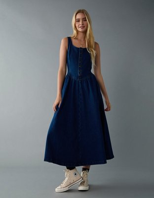 AE Sleeveless Corset Denim Dress