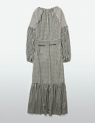AE Long-Sleeve Maxi Shirt Dress.