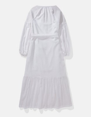 AE Long-Sleeve Maxi Shirt Dress.