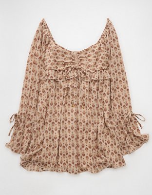 AE Long Sleeve Babydoll Mini Dress