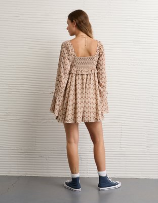 AE Long Sleeve Babydoll Mini Dress