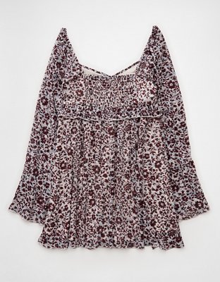 AE Long Sleeve Babydoll Mini Dress