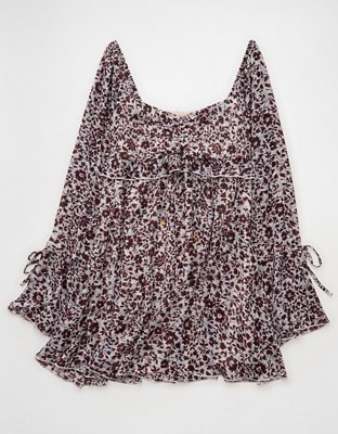 AE Long Sleeve Babydoll Mini Dress