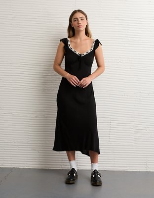 AE Lace Trim Midi Dress