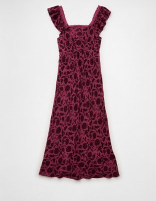 AE Lace Trim Midi Dress