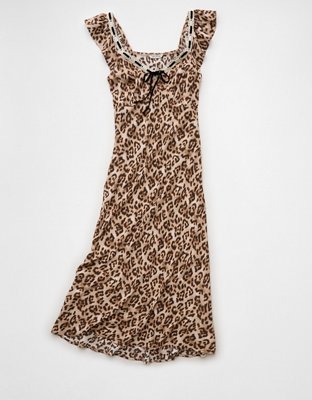 AE Lace Trim Midi Dress