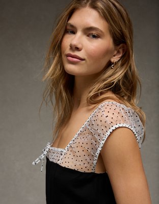 AE Cap Sleeve Tie-Front Mini Dress