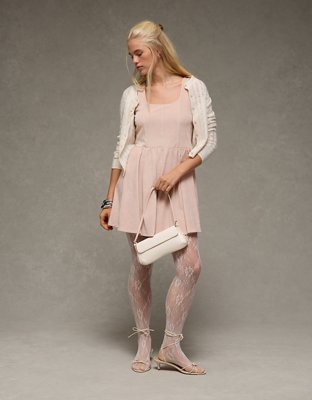 Minirobe corset en velours AE