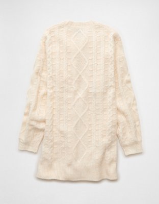 AE Oversized Cable Knit Sweater Dress
