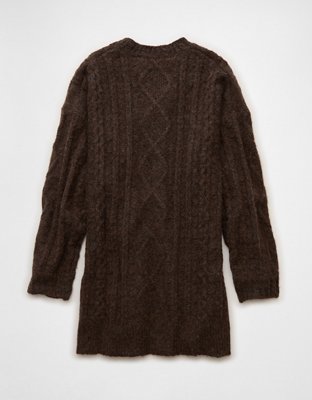 AE Oversized Cable Knit Sweater Dress