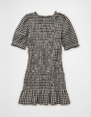 AE Puff Sleeve Smocked Mini Dress
