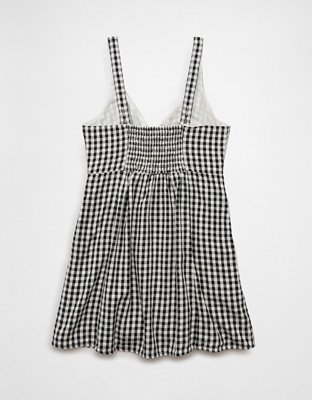 AE Linen-Blend Cut-Out Mini Dress