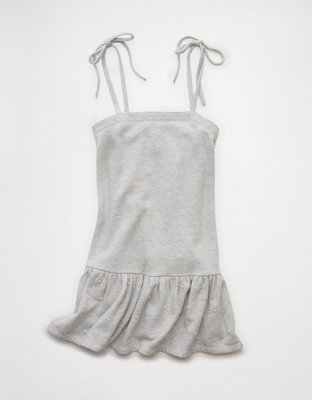 Женское платье American Eagle AE Pearl Mini Shift, цвет: Меланжевый серый — фото 3