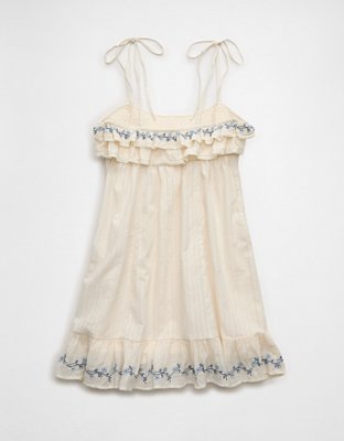 AE Ruffle Tie-Strap Mini Dress