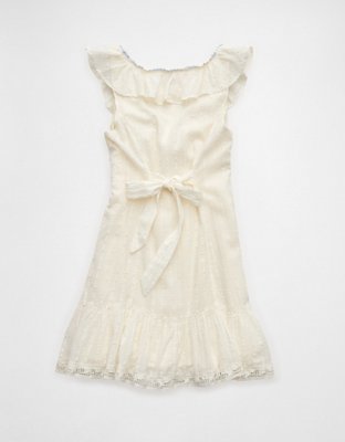 AE Tie-Front Lace Inset Mini Dress