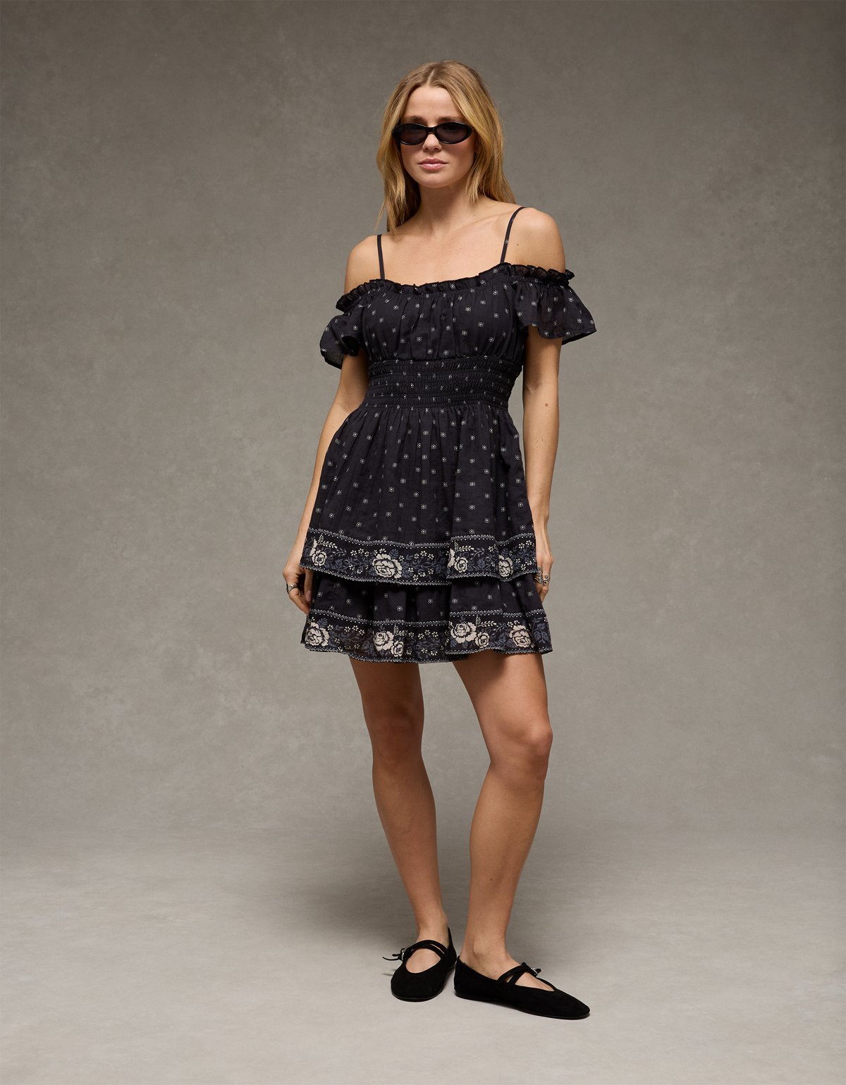 AE Off-The-Shoulder Smocked Mini Dress - image 5