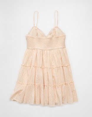 AE V-Neck Tiered Babydoll Mini Dress