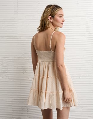 AE V-Neck Tiered Babydoll Mini Dress