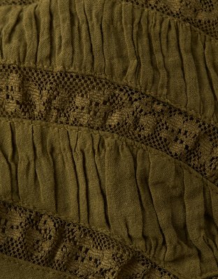 AE V-Neck Tiered Babydoll Mini Dress