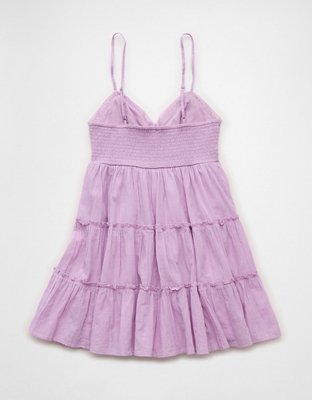 AE V-Neck Tiered Babydoll Mini Dress