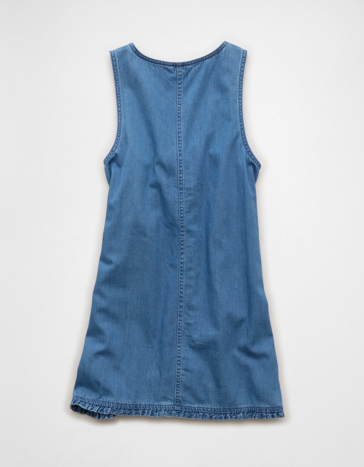 AE Denim Ruffle Pinafore Mini Dress - image 4