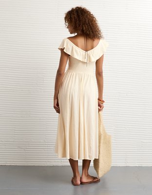 AE Sunchaser Knit Drop Waist Midi Dress